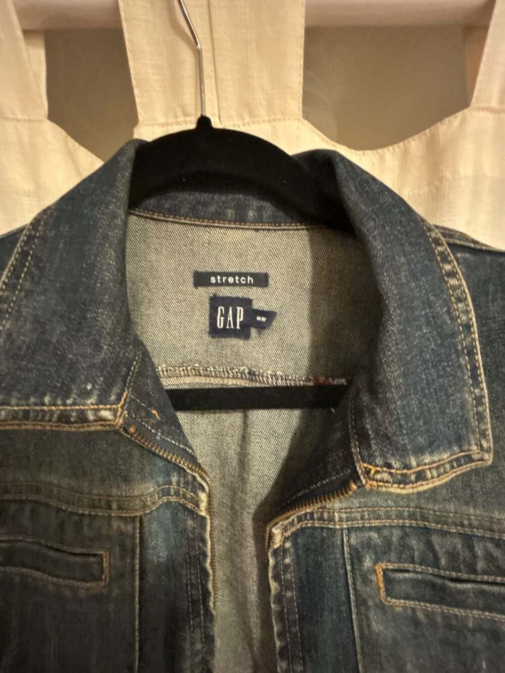 Gap Women's Vintage Stretch Zip-Front Blue Denim Jacket - Picture 2 of 7